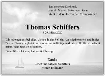 Traueranzeige von Thomas Schiffers von trauer.extra-tipp-moenchengladbach.de