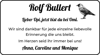 Traueranzeige von Rolf Bullert von trauer.mein.krefeld.de